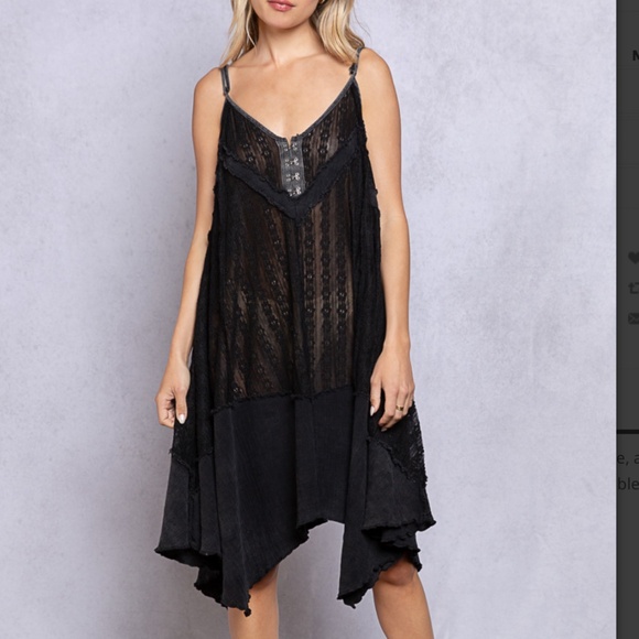 POL Dresses & Skirts - POL Vintage Sheer Lace Dress Women's Tank Dress Top SB46